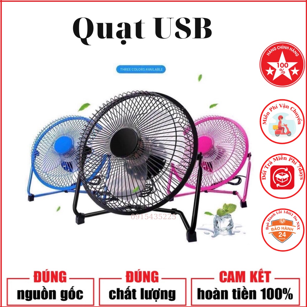 Quạt USB lồng sắt to ( Giao màu ngẫu nhiên )