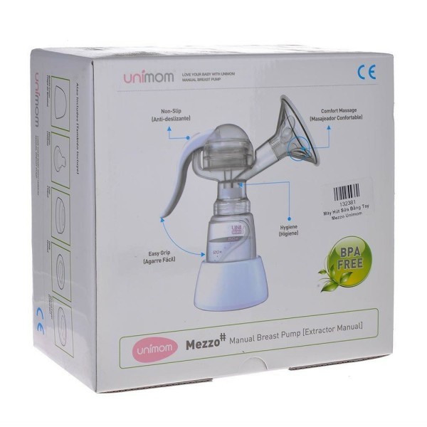 (FREESHIP) (CHÍNH HÃNG) Máy hút sữa cầm tay Mezzo Unimom có phễu matxa silicon UM871135