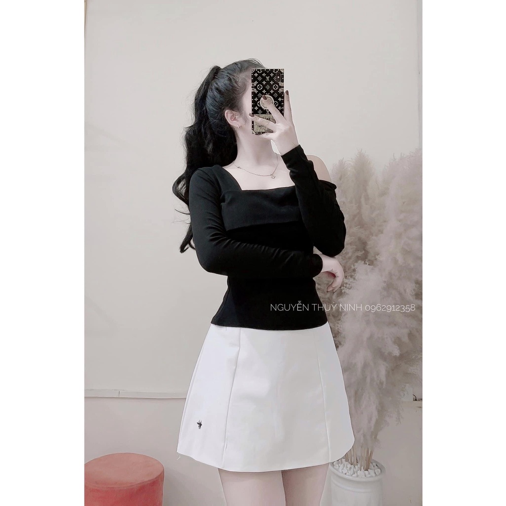 [ Hàng Cao Cấp Loại 1 + Ảnh Thật ] Áo Ngang Vai Vạt Ngực Tôn Body Goon Women's - 075