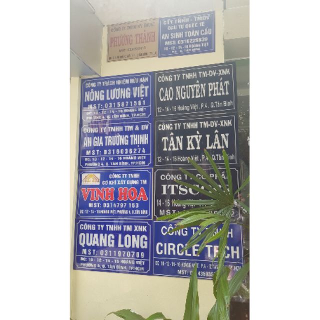 Bảng tên công ty