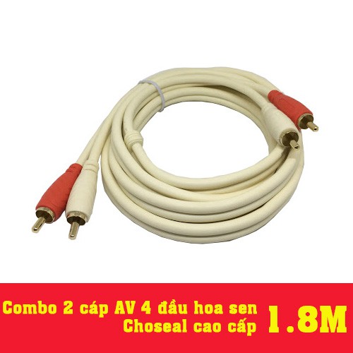 Dây AV 2 ra 2 CHOSEAL dài 1.8m