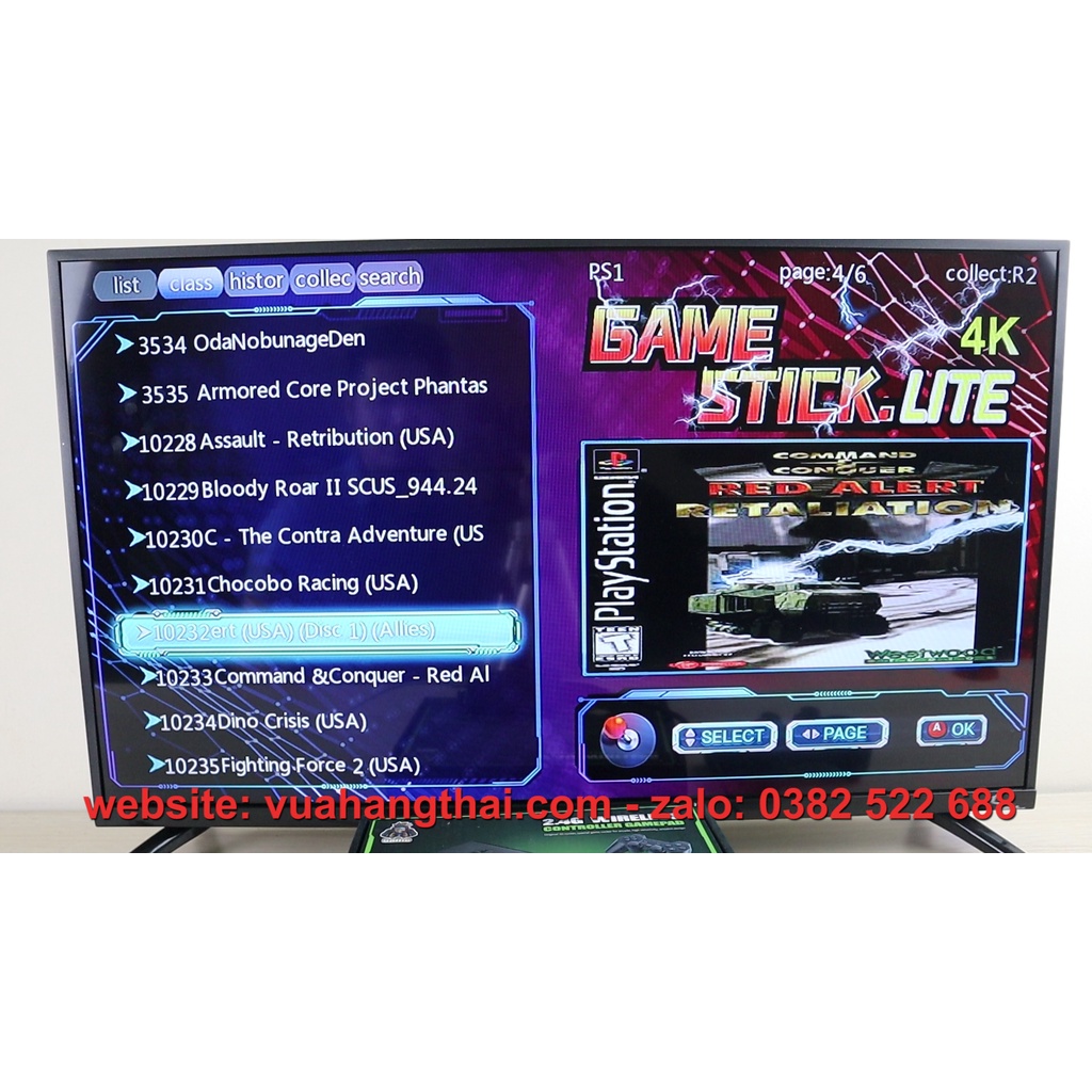 Thẻ nhớ dành cho máy chơi Game Stick 4K - 10.000 game + 20 game PS1 hay nhất! đấu trường thú, đua xe gà...