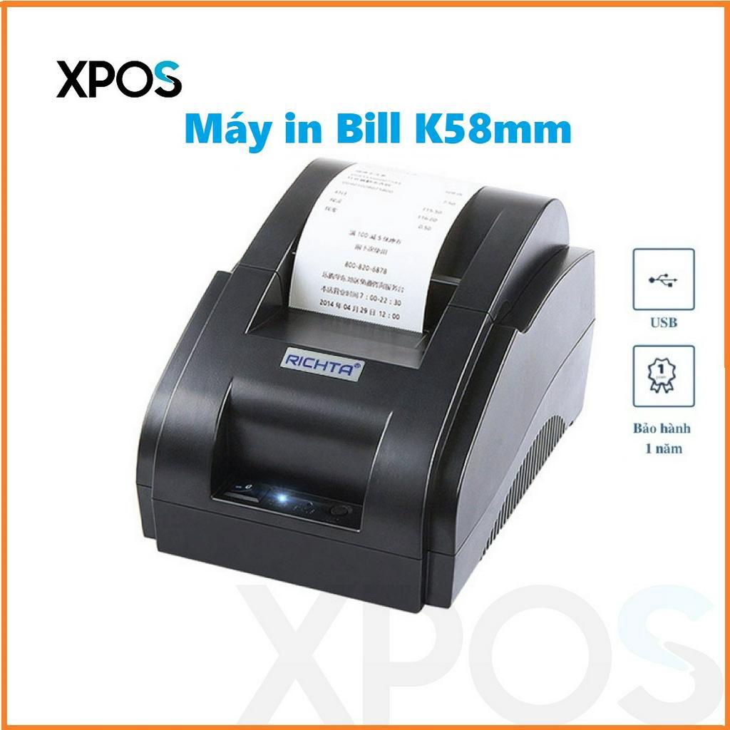 Máy in bill XPRINTER XP-58IIH - Máy in hóa đơn khổ K58 dùng cho Shop