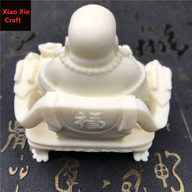 Tượng Phật Di Lặc Trái Cây Màu Ngà Trang Trí Bể Cá An Toàn Giao Hàng Miễn Phí