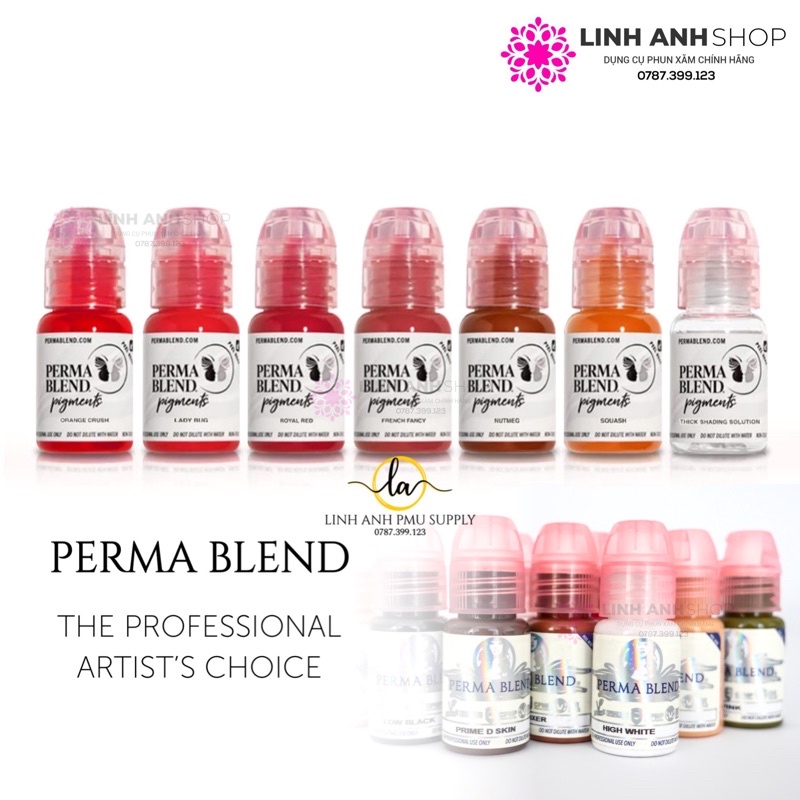 MỰC PERMA BLEND HỮU CƠ MỸ Phun Xăm