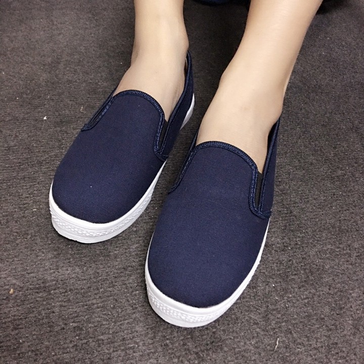 Giày slip on trơn nhiều màu vv01