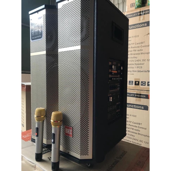 Loa kéo karaoke công suất lớn phá làng, phá xóm, hát cực hay kèm micro kim loại uhf không dây
