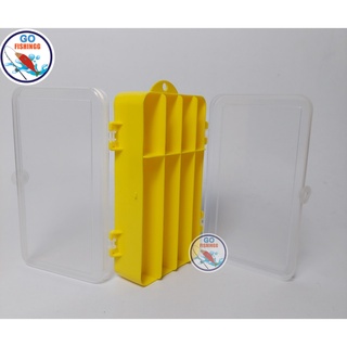 Hộp đựng phụ kiện câu lure 2 mặt nhiều ngăn màu vàng/ Hộp đựng mồi câu lure