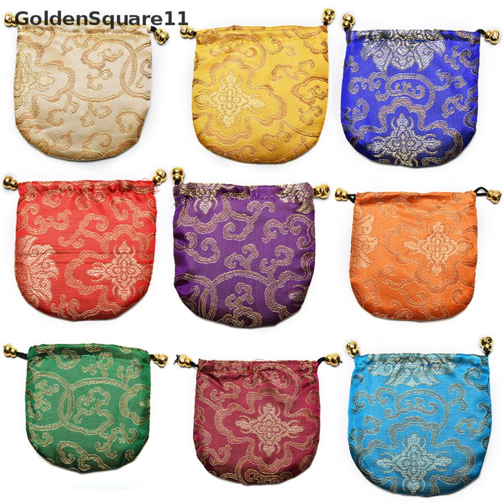 1 Túi Satin Thêu Hình Đám Mây Truyền Thống Trung Hoa Goldsquare11