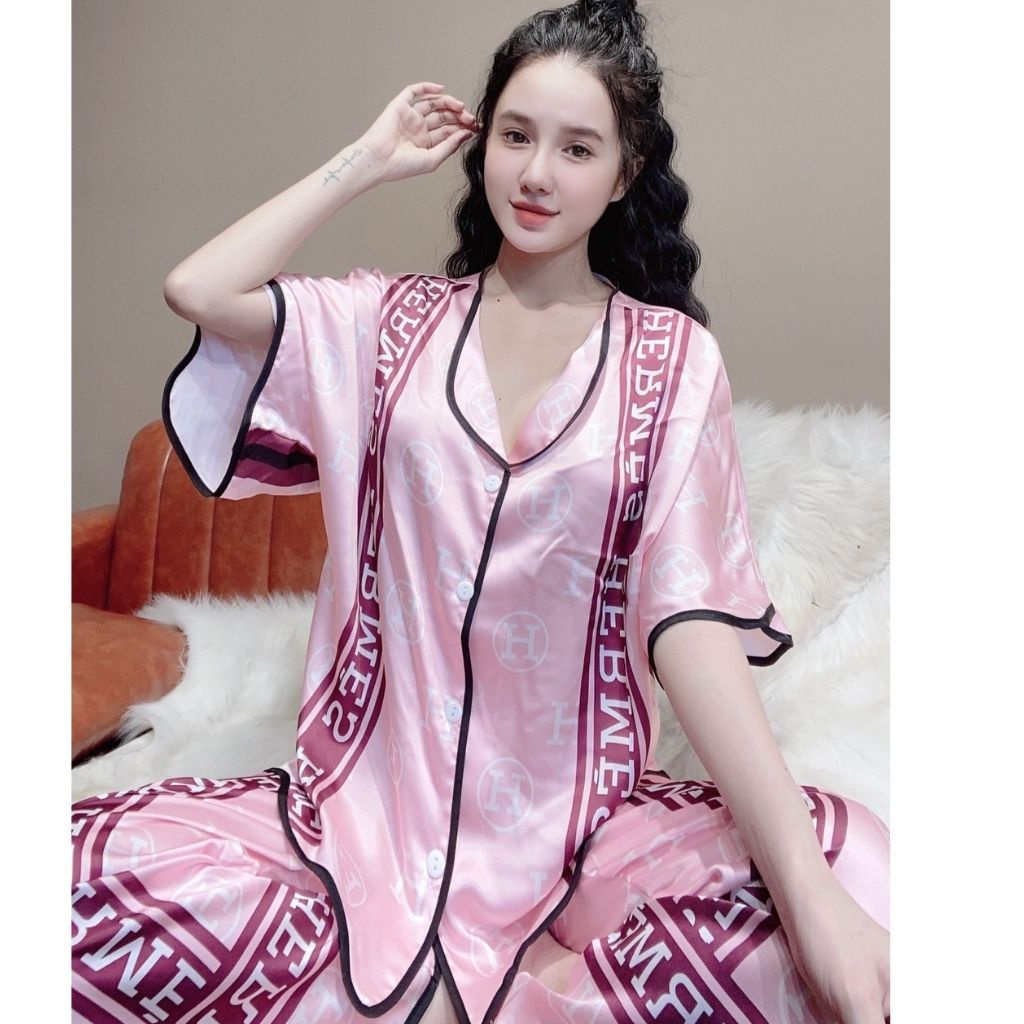 Đồ Ngủ Pijama, Đồ Ngủ nữ lụa cao cấp mềm mại xinh xắn &lt; 60kg