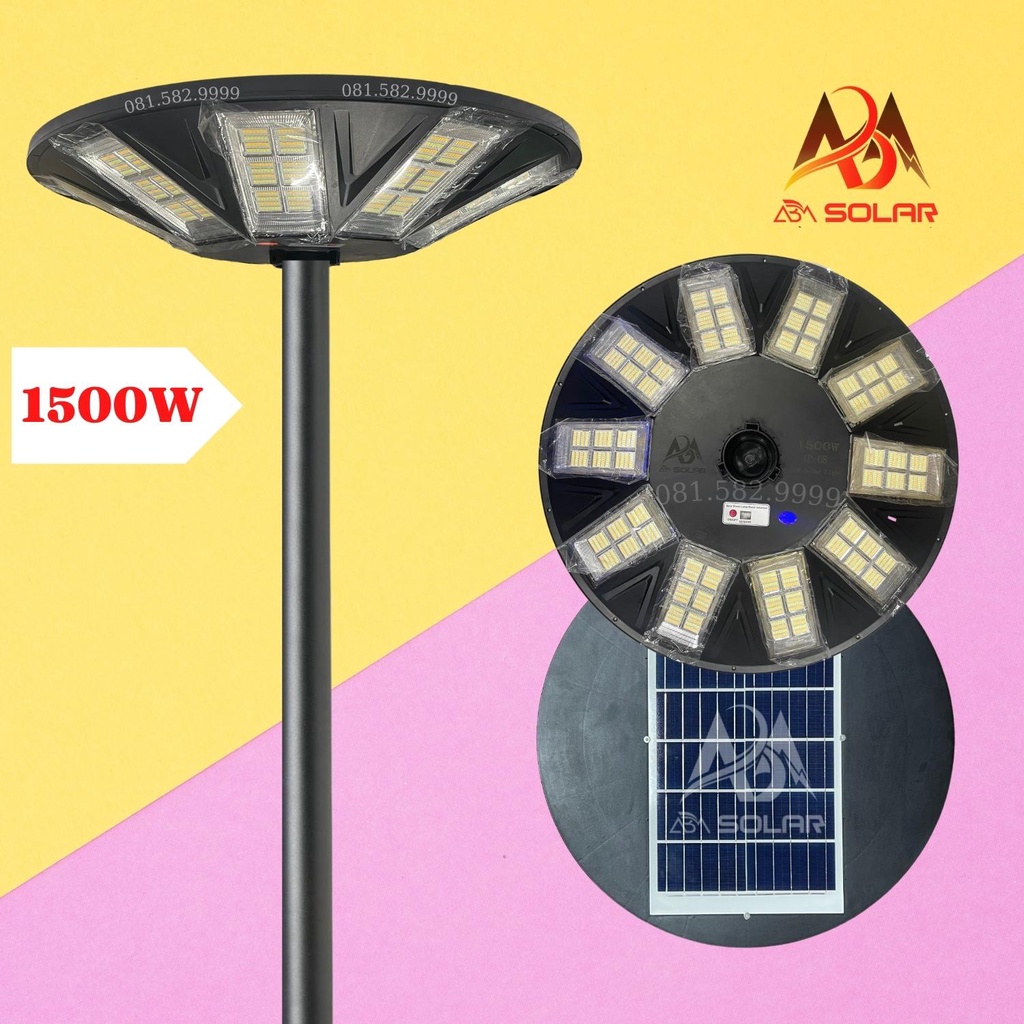 Đèn Năng Lượng Mặt Trời Sân Vườn, Đĩa Bay UFO Tròn Siêu Sáng, Chống nước IP 68, Cảm Biến Chuyển Động - ABM SOLAR