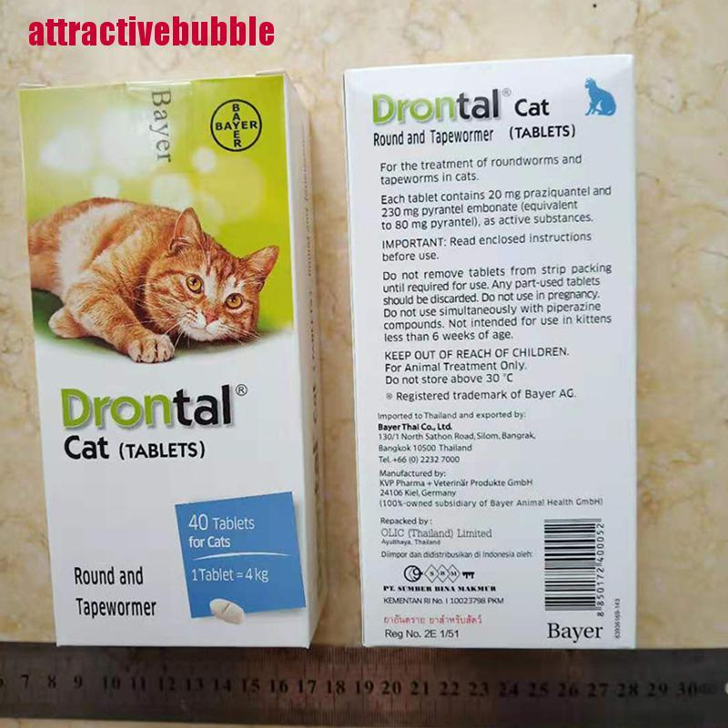 (Hàng Mới Về) Bộ 1 Máy Bayer Drontal Plus Cho Mèo