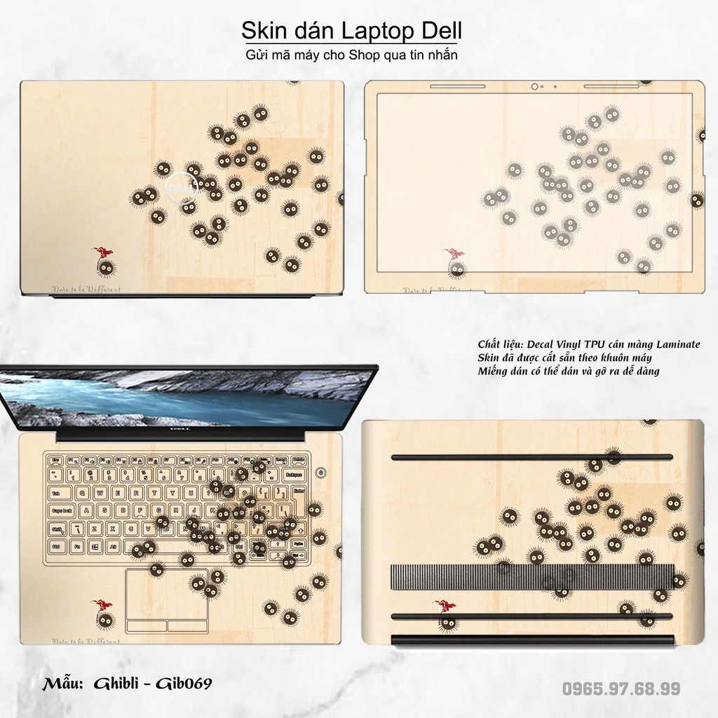 Skin dán Laptop Dell in hình Ghibli nhiều mẫu 11 (inbox mã máy cho Shop)