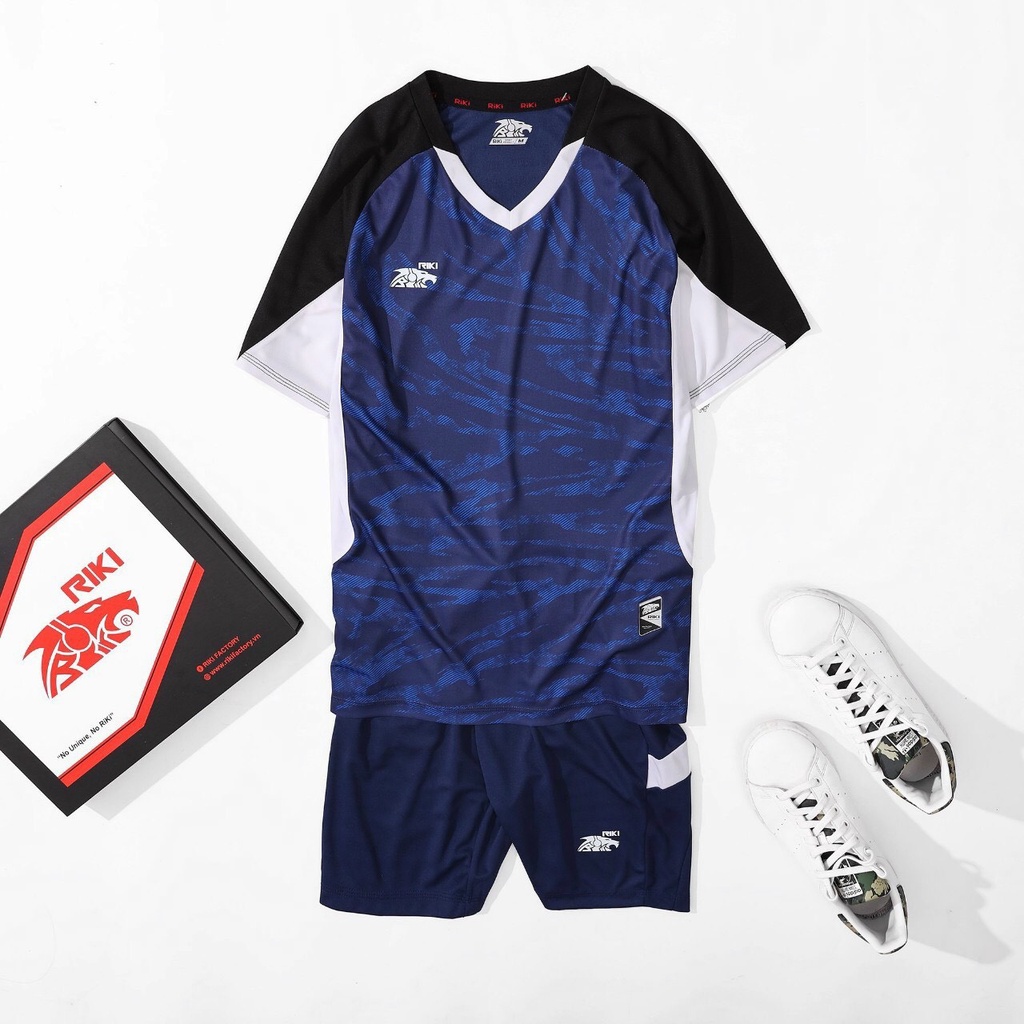 Bộ quần áo bóng đá không Logo Freedom thun mè mịn RIKI- 4 MÀU