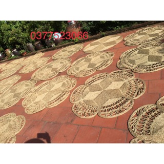 ( hàng xuất khẩu loại 1) Thảm cói hoa độc đáo 1m-1m2