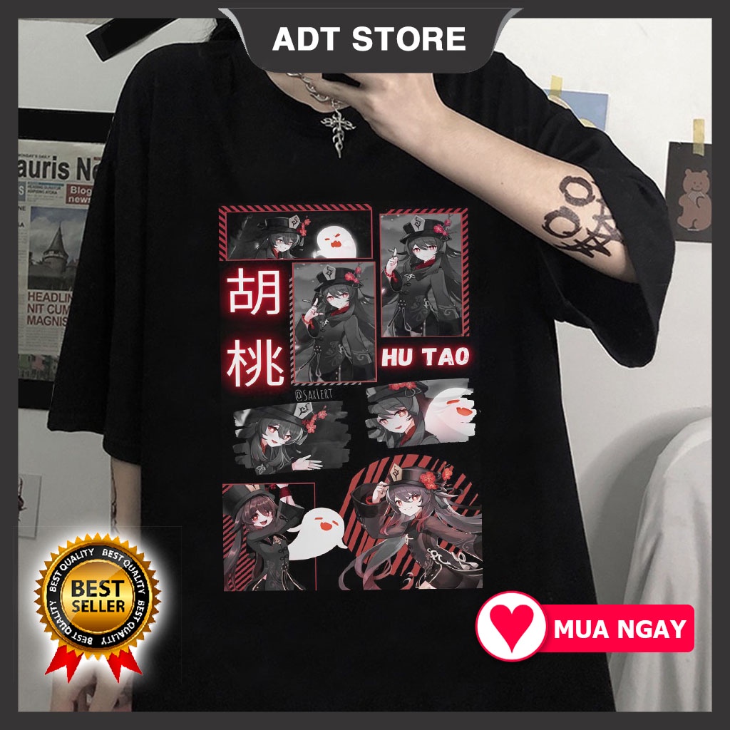 HOT🔥 Áo Phông Genshin Impact game Hutao mẫu mới cực chât rẻ vô địch