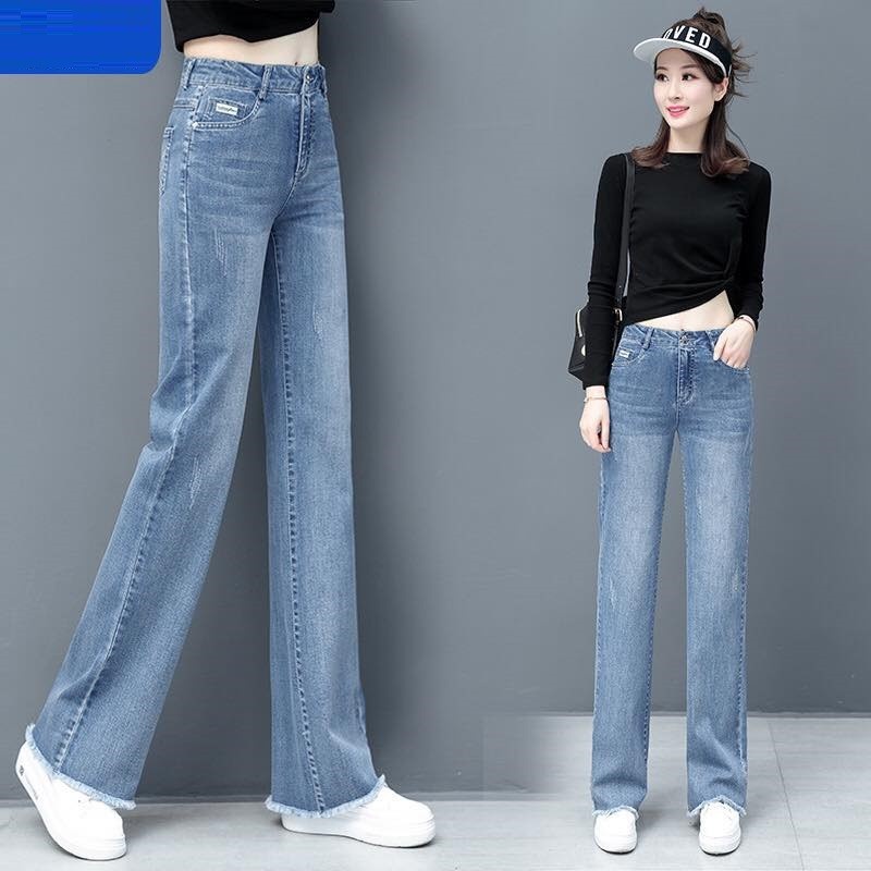 1M135 - Quần jean nữ dài ống rộng hàng nhập - giá 630k