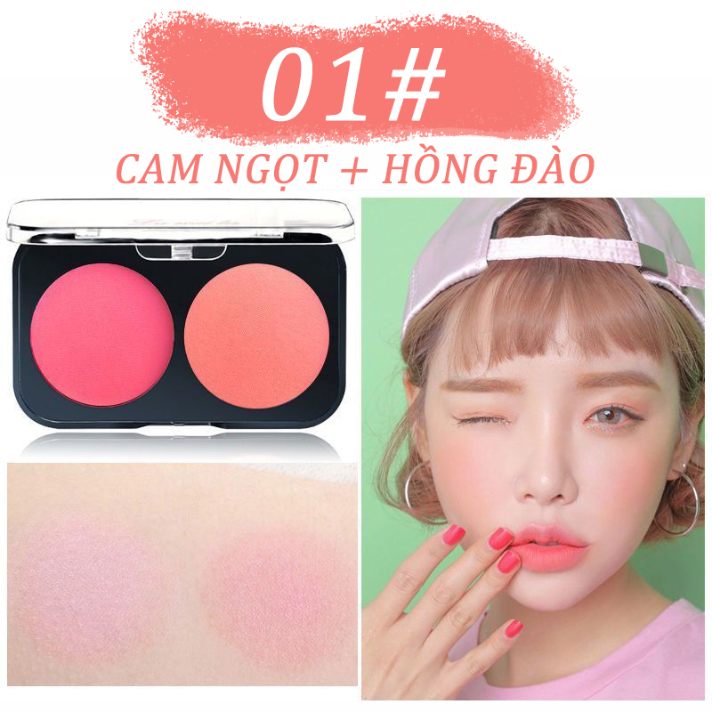Phấn má hồng siêu mịn Lameila hộp 2 ô màu hot trend phấn má-URBLMLSH | BigBuy360 - bigbuy360.vn