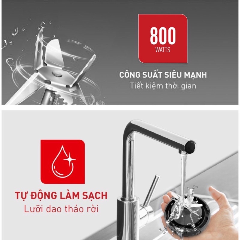 Máy Xay Sinh Tố Tefal BL47YB66 2L 3 Cối Hàng Chính Hãng (Bảo Hành Toàn Quốc 2 Năm)