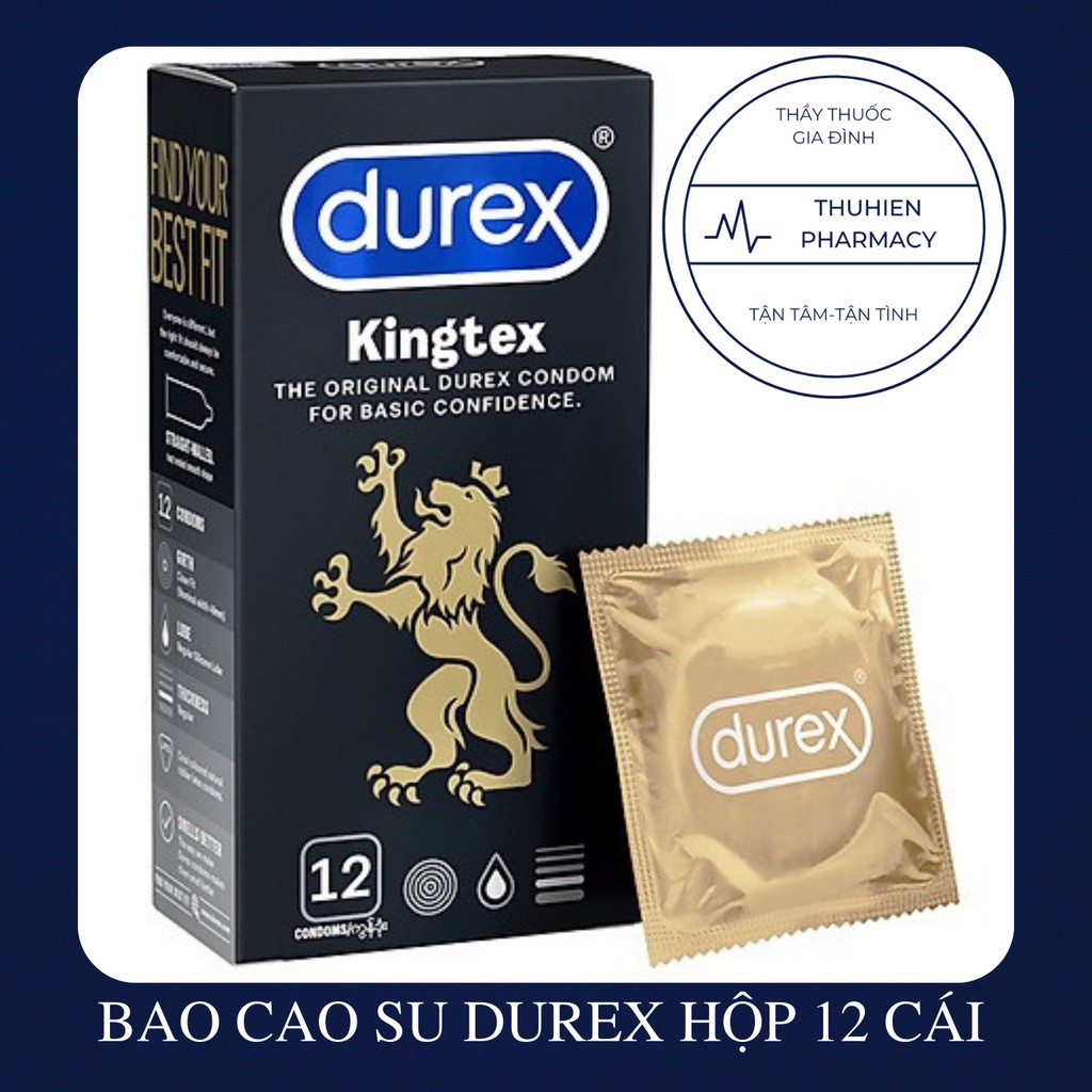 [Hàng chính hãng] BAO CAO SU DUREX CÁC LOẠI - CHE TÊN CHO KHÁCH (Hộp 12c)