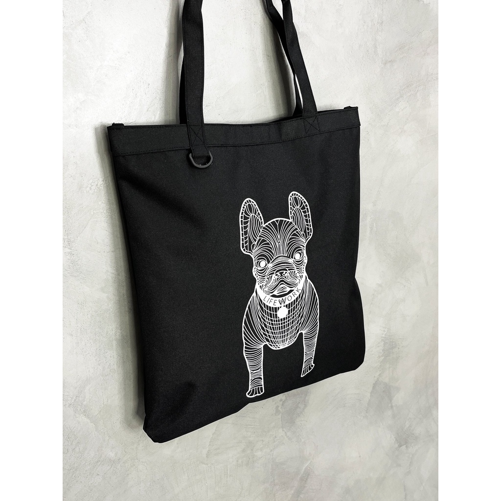 Túi Tote Bag Thời Trang Nam Nữ Life.Work - Black