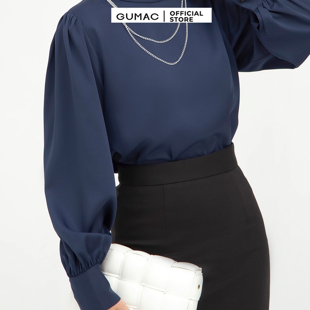 [Mã WABRGM11 giảm 10% đơn 250K] Áo sơ mi nữ tay dài phối phụ kiện GUMAC nhiều màu cao cấp AB556 | BigBuy360 - bigbuy360.vn