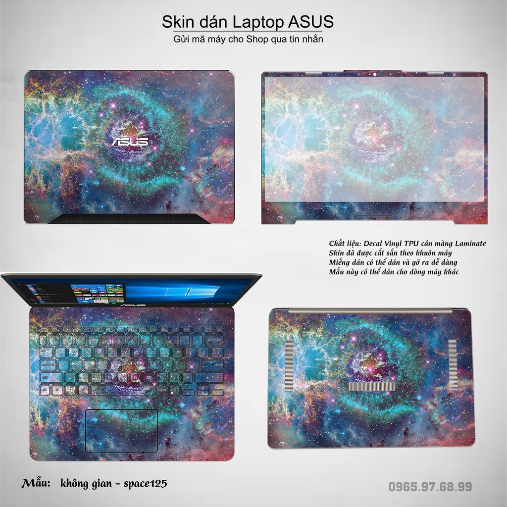 Skin dán Laptop Asus in hình không gian _nhiều mẫu 21 (inbox mã máy cho Shop)