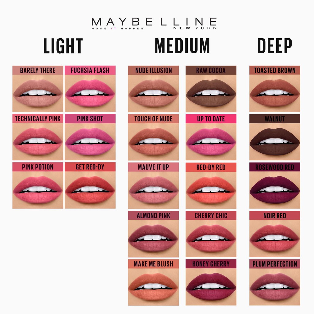 (hàng Mới Về) Son Lì Maybelline Nhiều Màu Sắc Lựa Chọn | BigBuy360 - bigbuy360.vn