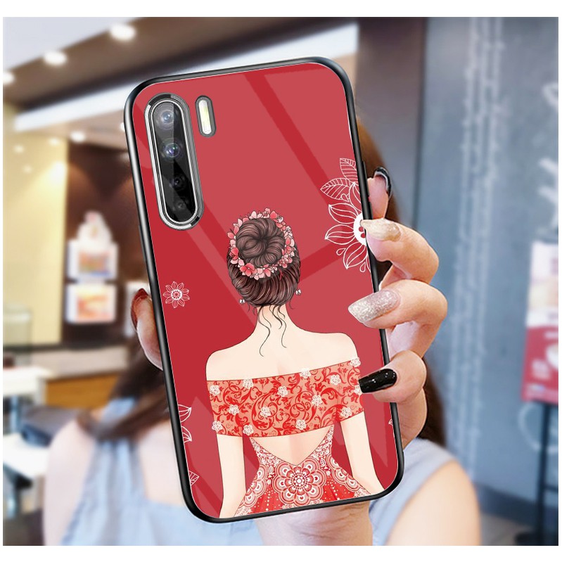Ốp Lưng OPPO A91, Reno 3 mặt kính cường lực cao cấp