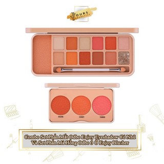 [Auth Thái] Set Má Hồng Và Màu Mắt Có Nhũ Tông Cam Đào Odbo Enjoy OD297 H24