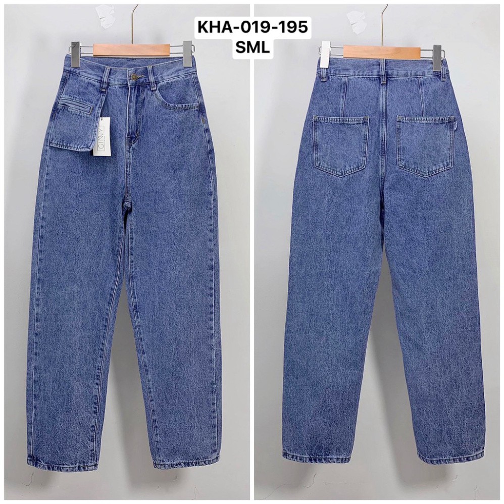 Quần Jean Baggy KHA-019| Quần 9 Tấc Nữ| Jean Hack Dáng Basic