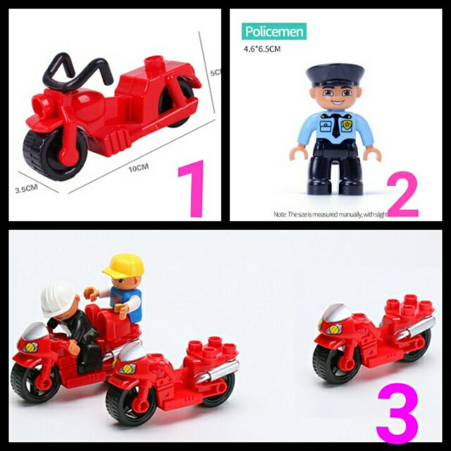 (Video) Lego xe máy tương thích lego duplo