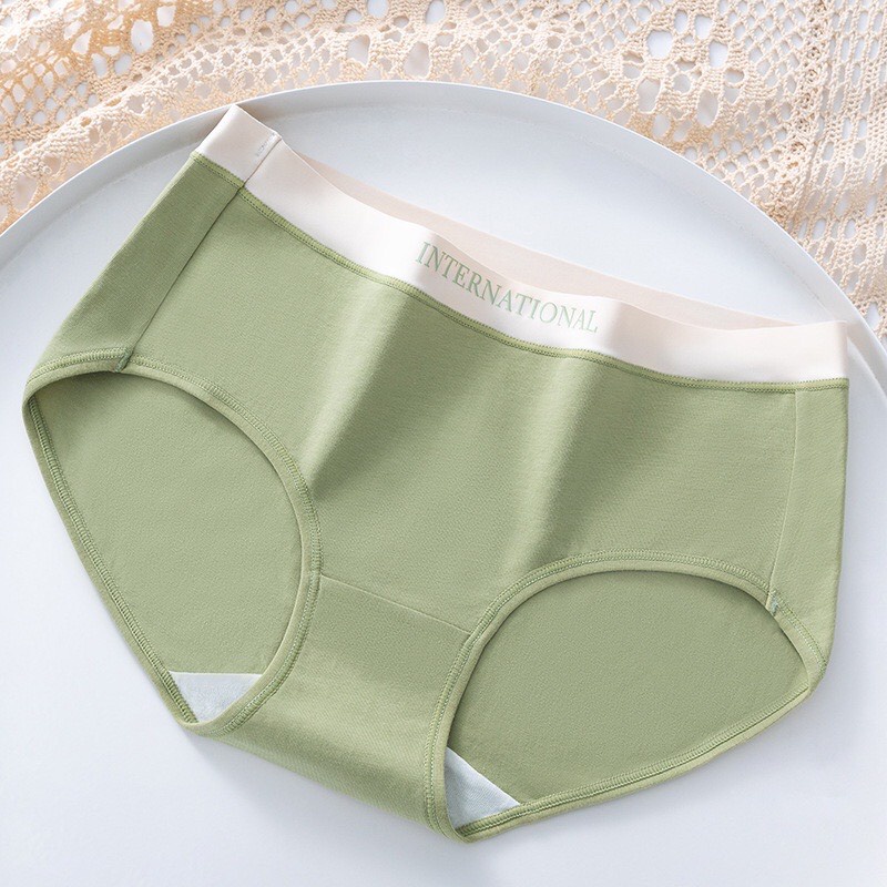 Quần Lót Nữ Cotton Cạp Su Chữ Kháng Khuẩn Cao Cấp 8858