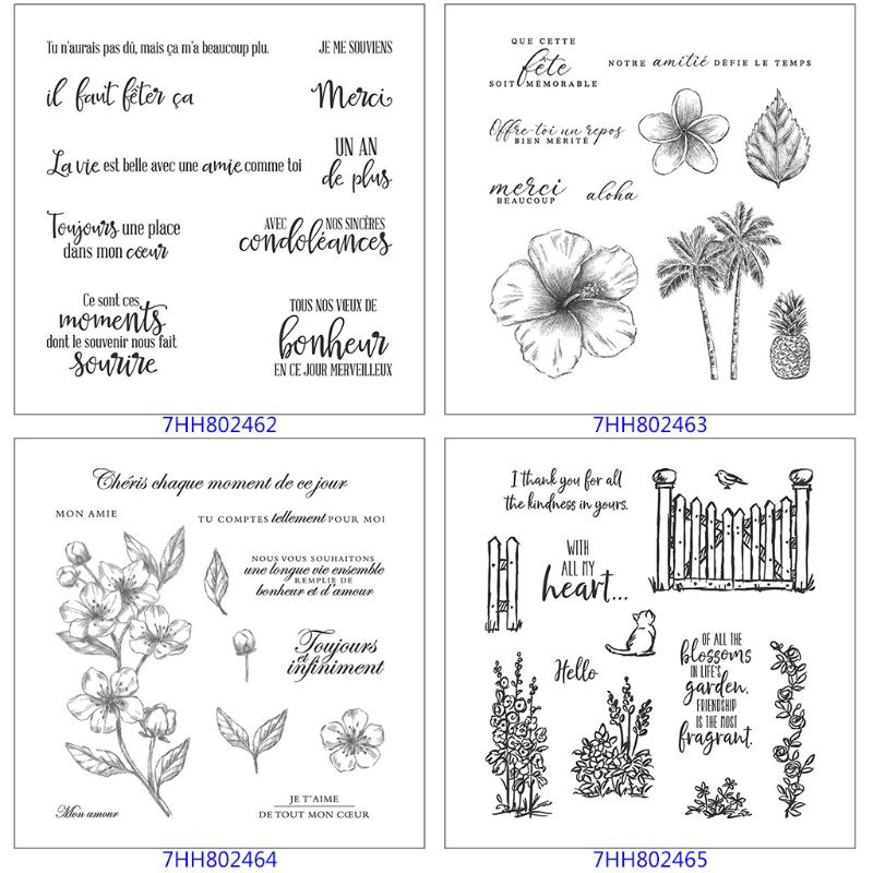 Con Dấu Silicone Trong Suốt Hình Chữ Cái Tiếng Anh Trang Trí Scrapbook