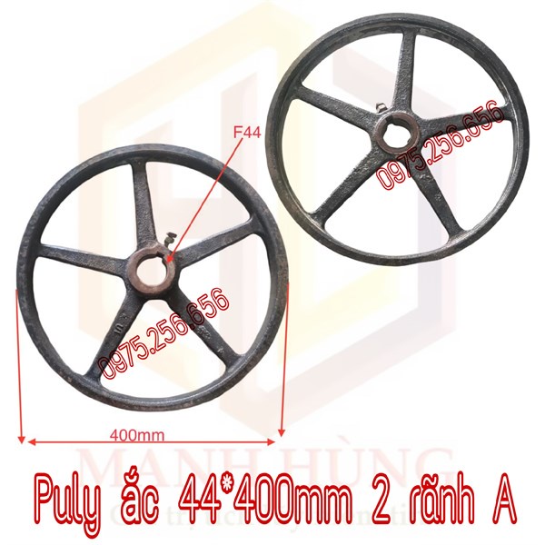 Puly ắc 44*400mm 2 rãnh A