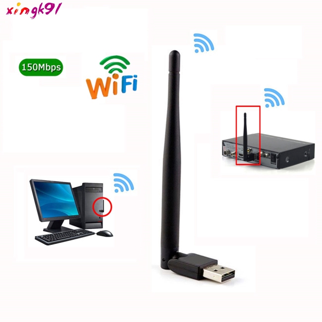 Thiết bị thu wifi USB không dây 7601 2.4Ghz cho TV box DVB-T2 DVB-S2