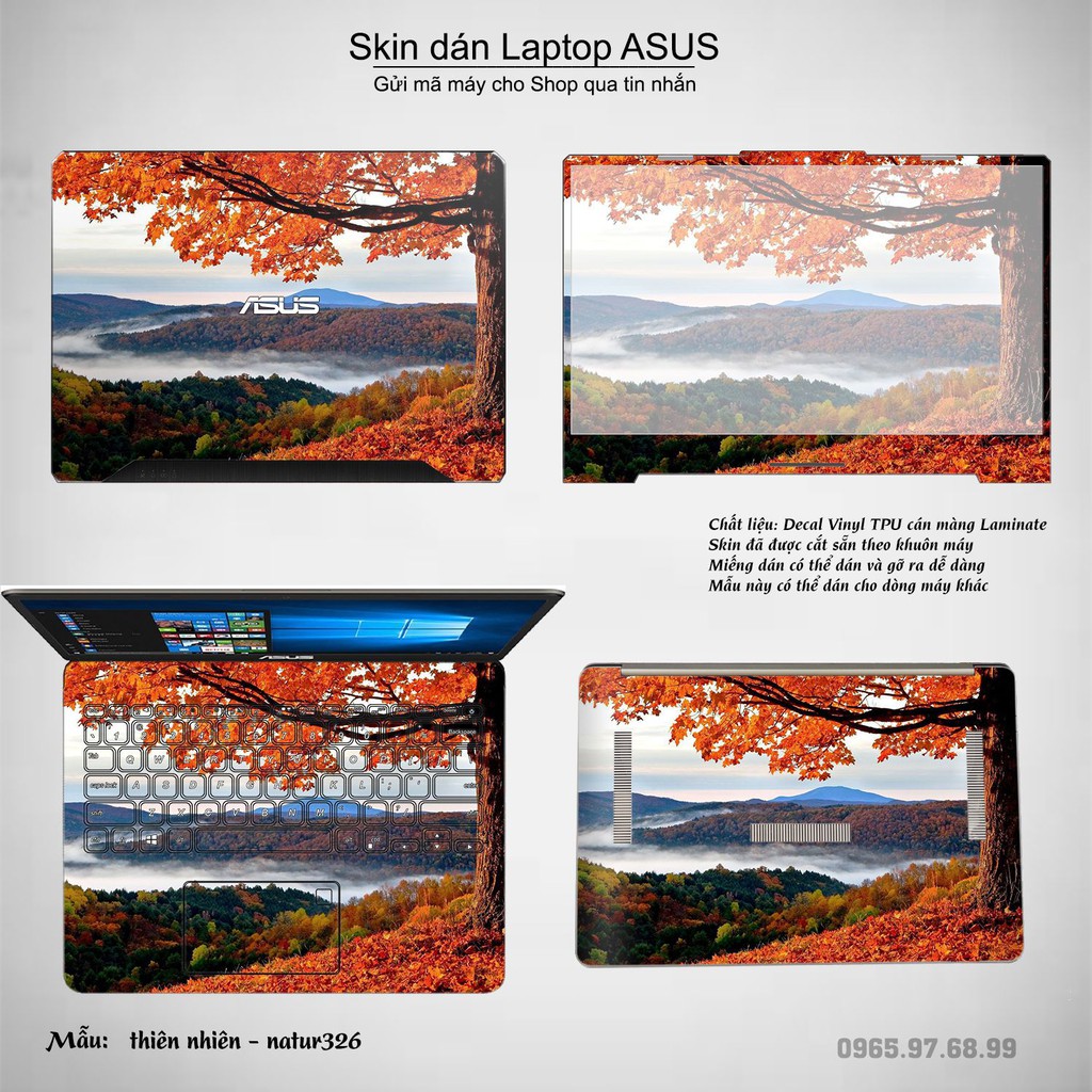 Skin dán Laptop Asus in hình thiên nhiên nhiều mẫu 12 (inbox mã máy cho Shop)