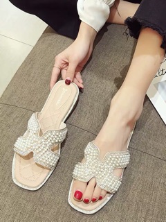 [ ORDER ] Dép HM đính ngọc hàng QC