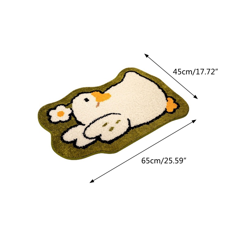 Thảm Bông Mềm Mịn Siêu Thấm Hút Chống Trượt In Họa Tiết Hoa / Ngỗng Hoạt Hình Sáng Tạo