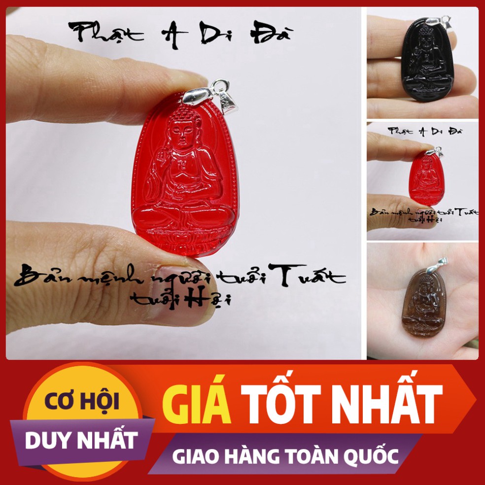 ) Mặt dây chuyền phật A Di Đà size nhỏ - Bản mệnh tuổi Tuất, Hợi - mặt phật - tượng phật - vòng cổ mặt phật