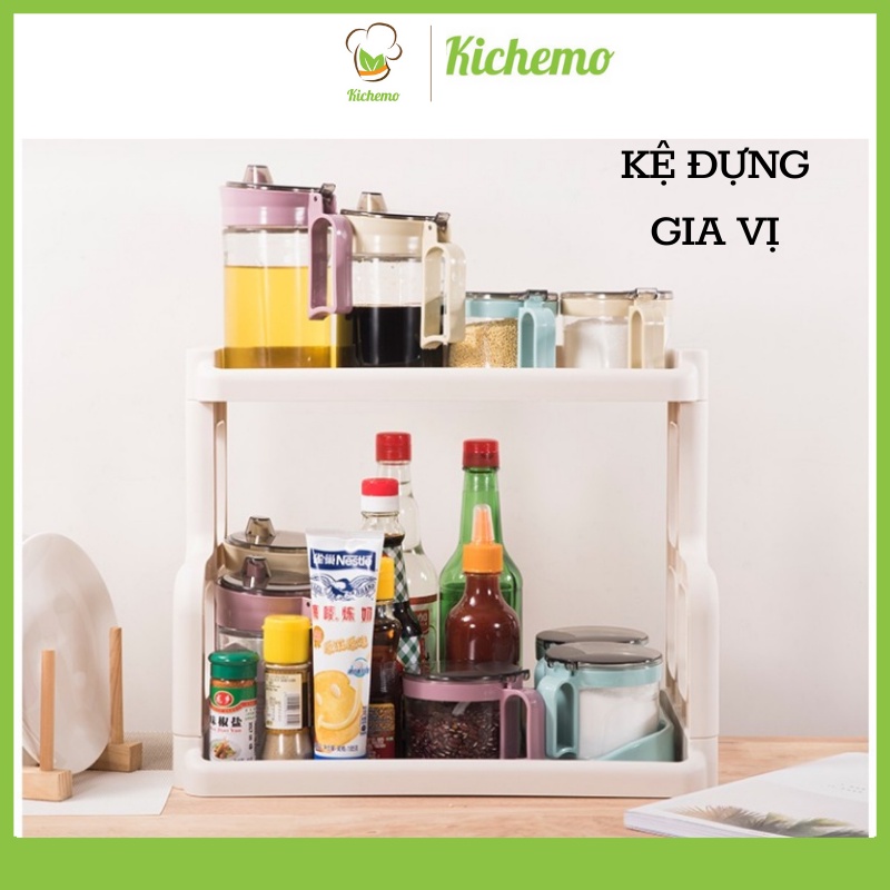 Kệ đựng gia vị 2 tầng - Kệ để đồ thông minh 2 tầng đa năng tiết kiệm không gian M04