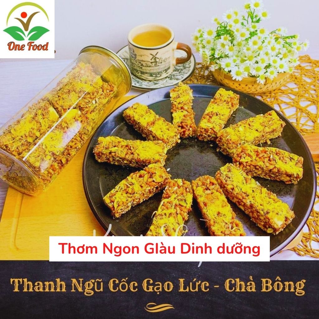 Thanh Gạo Lứt Ngũ Cốc Dinh Dưỡng Chà Bông, THANH CƠM GẠO LỨT SẤY Ăn Kiêng, GIảm Cân, keto,OneFood68