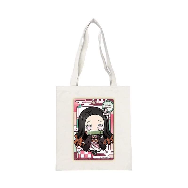 Túi Vải Canvas In Chibi Anime Demon Slayer: Kimetsu no Yaiba