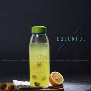 Chai detox thủy tinh dung tích 800 ml có lưới lọc trà