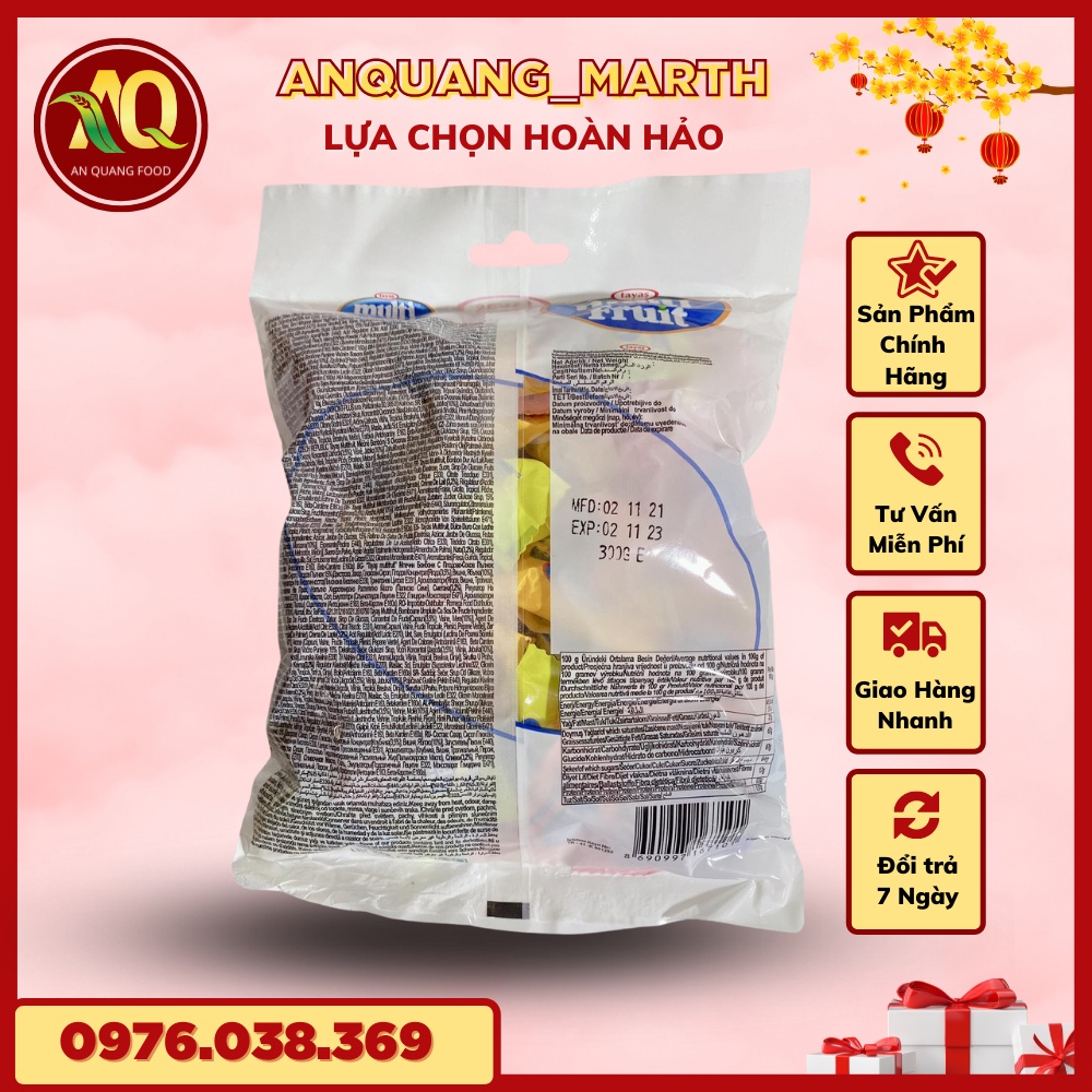 Kẹo trái cây ANQUANG_MARTH, kẹo nhập khẩu Thỗ Nhĩ kỳ gói 90gr và 300gr- Hàng chất lượng