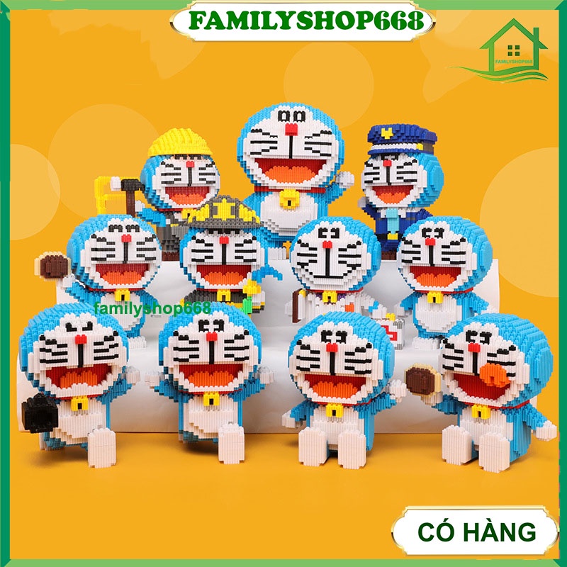 Xếp hình le go doremon cỡ lớn size to 26cm - 30cm đồ chơi xếp hình cho bé chuẩn mẫu