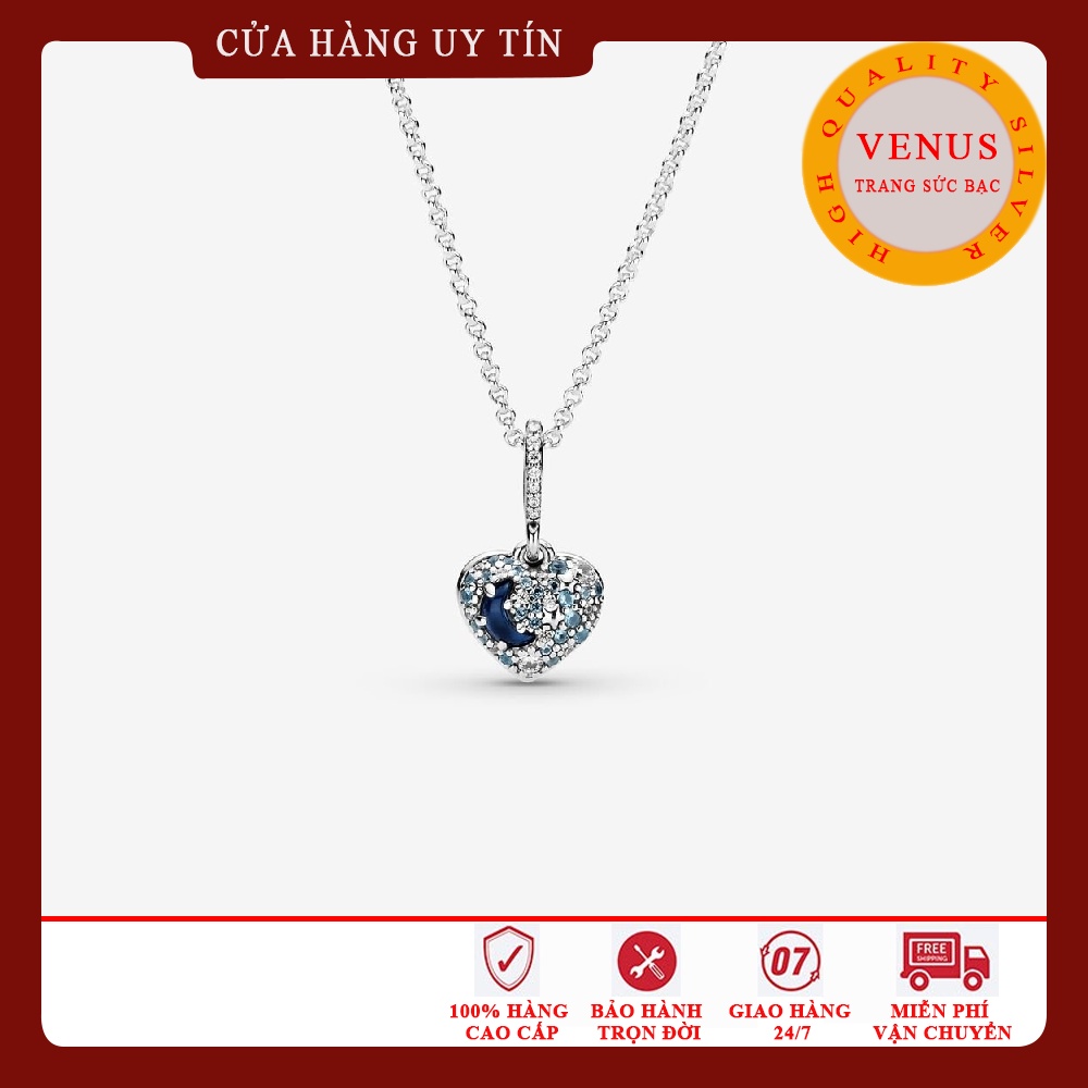 Dây chuyền nữ mặt trái tim rời- Bạc 925 cao cấp- Trang sức bạc Venus