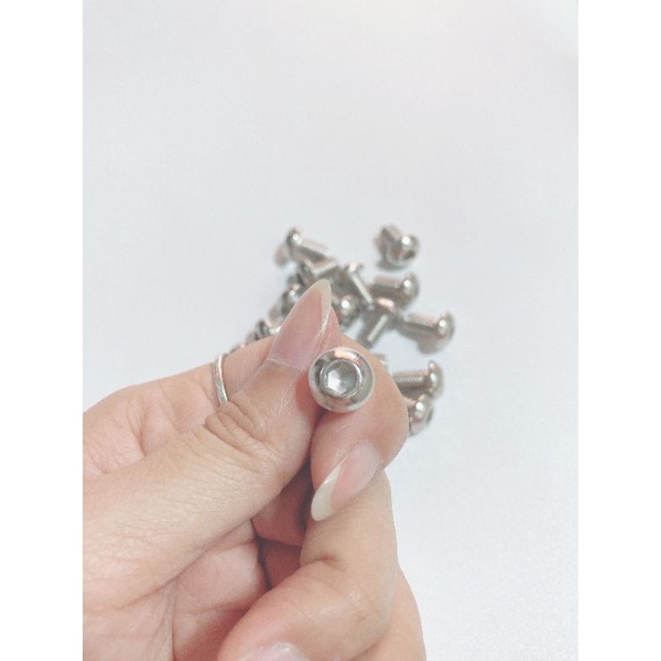 Ốc Bulong 6li10 6li1 phân inox dù nhỏ đầu vit đầu lục giác , chất liệu không rỉ