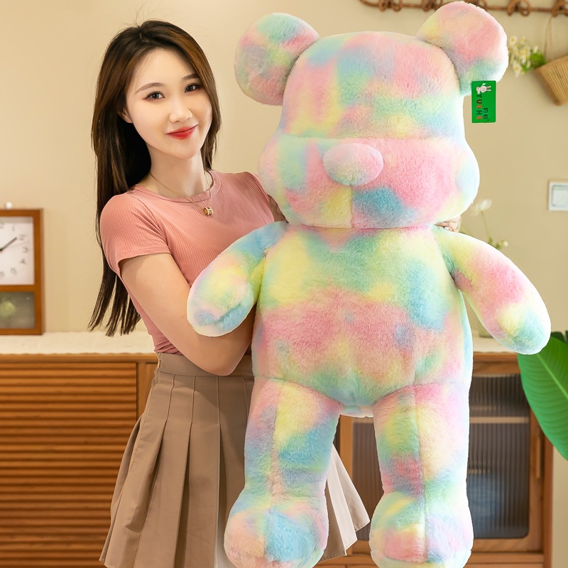 Gấu Teddy Nhồi Bông Màu Cầu Vồng Dễ Thương Mỏi Gấu Xinh Size 50cm 70cm 95cm