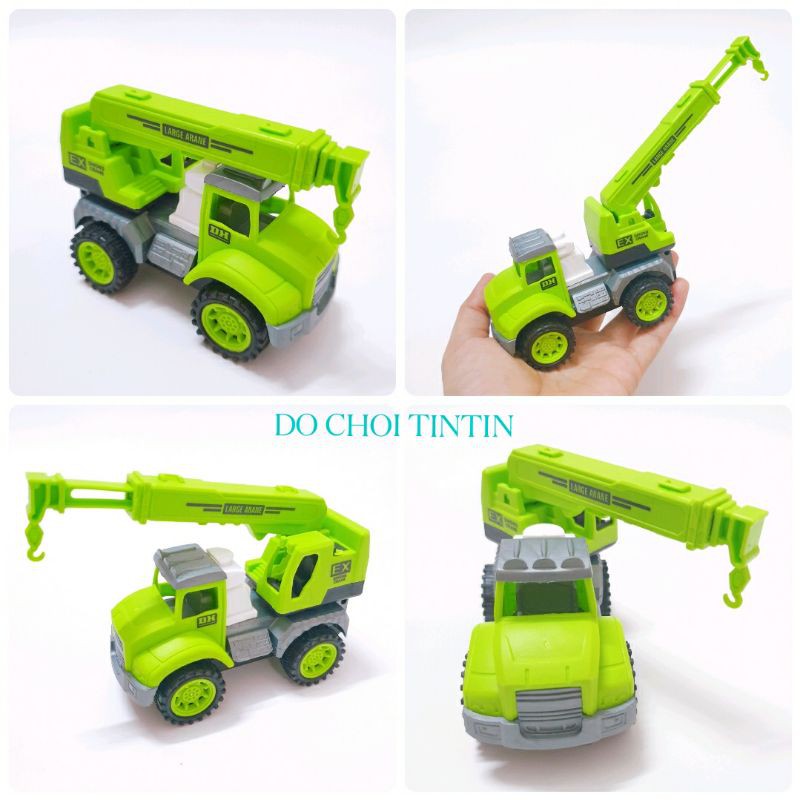 SIÊU ĐẸP] Trọn bộ đồ chơi 4 xe công trường có trớn loại đẹp
